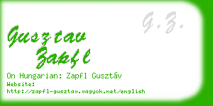 gusztav zapfl business card