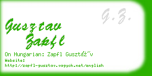 gusztav zapfl business card